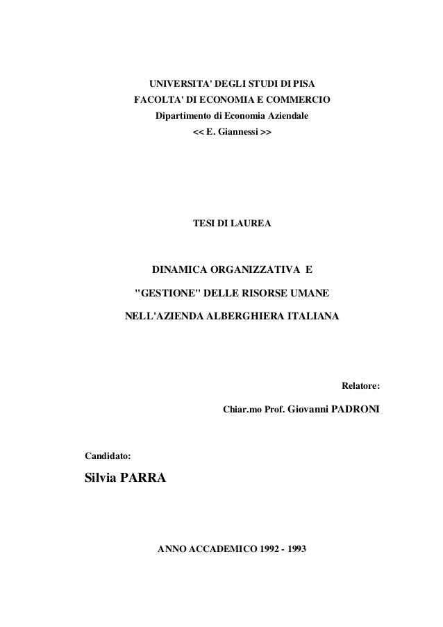 TESI DI LAUREA TRIENNALE DA SCARICA